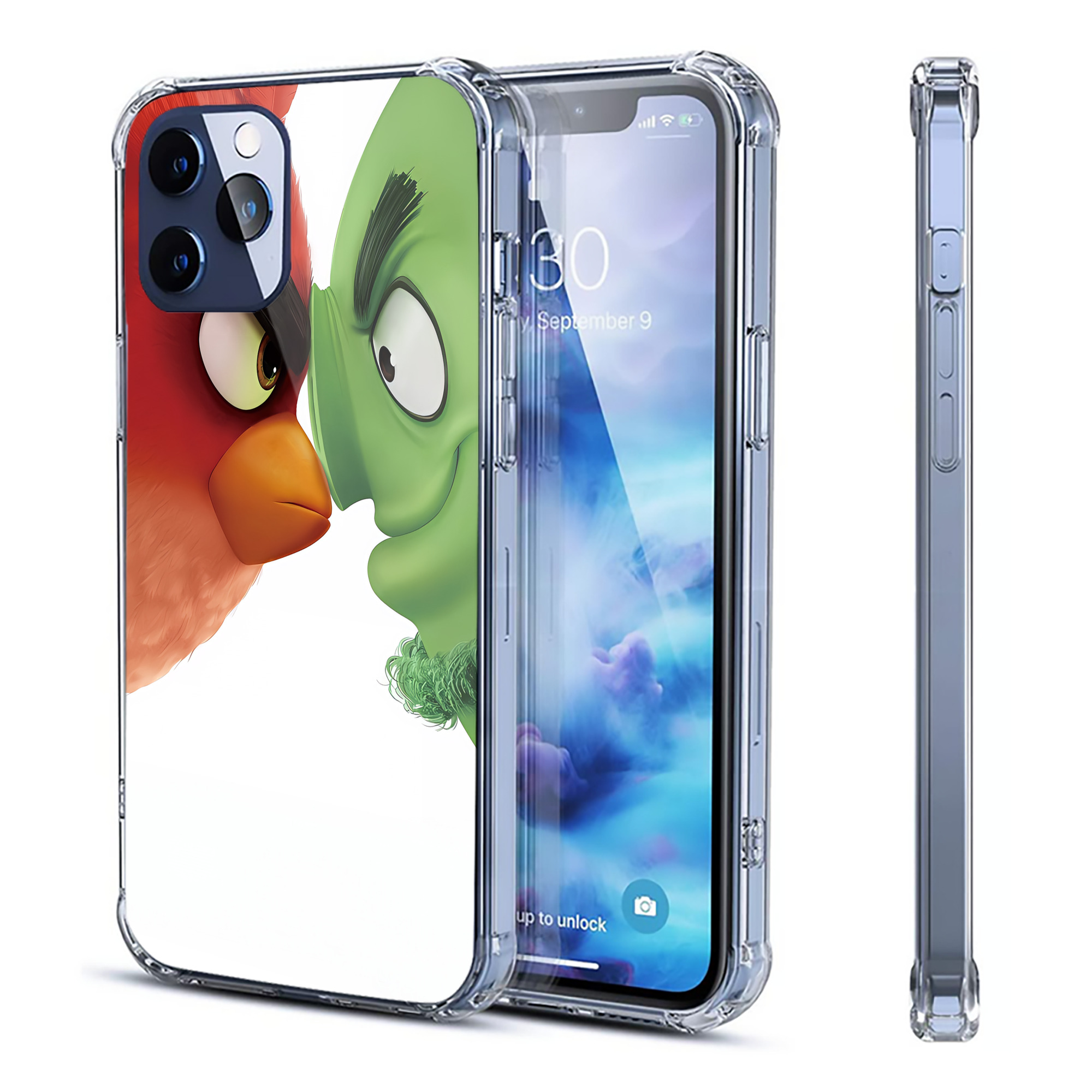 （画像用） Angry Birds アングリーバード 【iPhone 12シリーズ対応】透明スマホケース（クリアソフトケース）